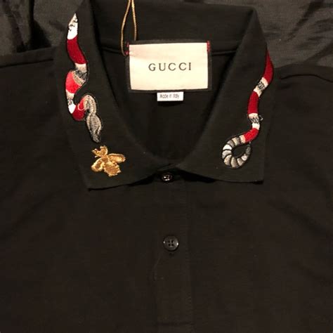 replica gucci polo snake|gucci polo shirt snake collar.